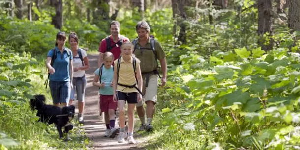 family hiking